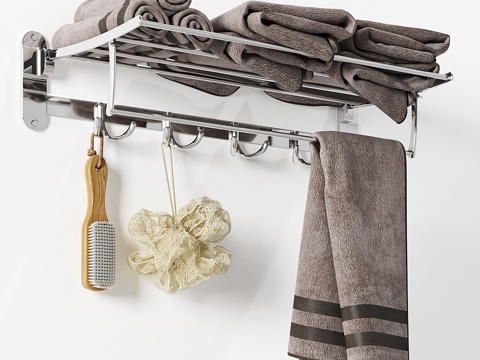  Zangra折叠毛巾架3d模型 