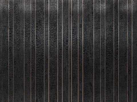  烧焦木板墙3d模型 