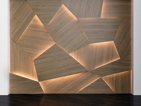  木质面板3d模型 