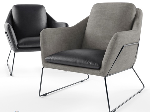  Loft Design扶手椅型号2549, 38553d模型 