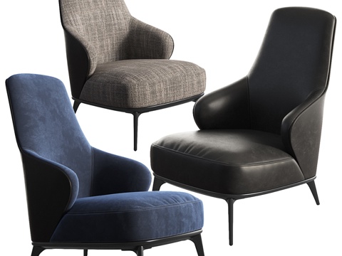  Minotti Leslie 贝格雷扶手椅3d模型 