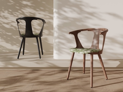  中古风休闲椅su模型 