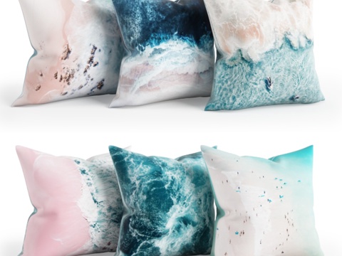  沙滩靠垫套装0013d模型 