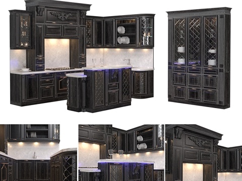  厨房3d模型 