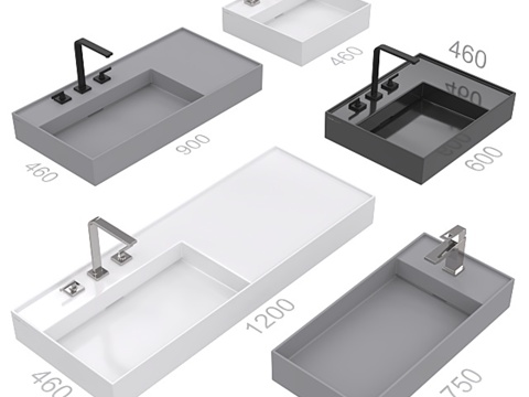  Laufen Kartell 洗脸盆系列3d模型 