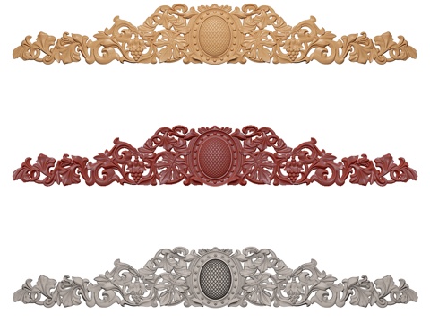  CNC雕刻装饰葡萄藤纹饰3d模型 