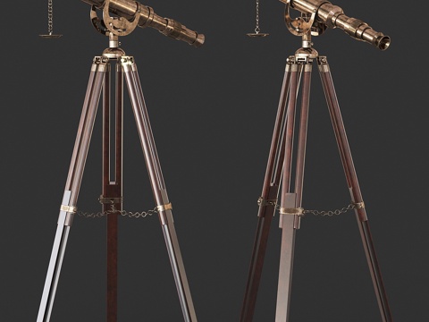  复古望远镜3d模型 