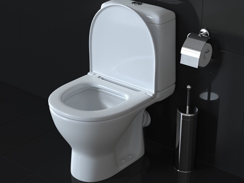  智能马桶3d模型 