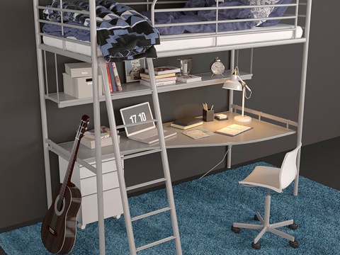  宜家儿童床Svarta3d模型 