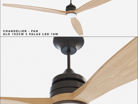  Faro Barcelona - 天花板风扇 ALO 1523d模型 