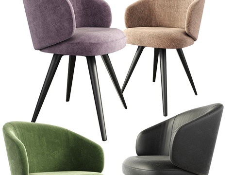  Lema 实心底座餐椅3d模型 