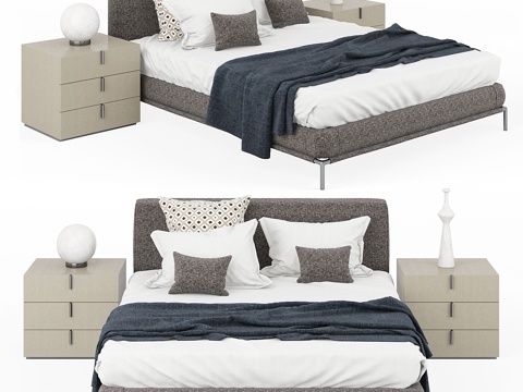  Flou Icon床3d模型 