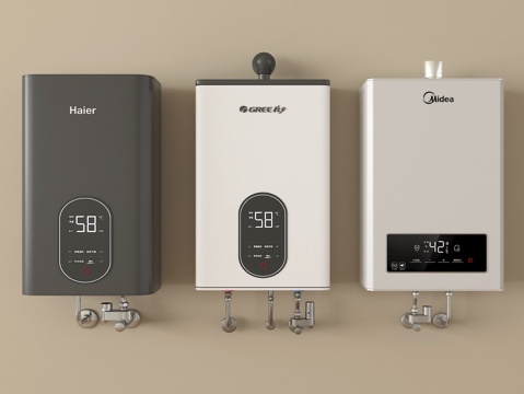 现代热水器 燃气热水器su模型
