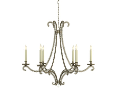  EF Chapman 奥斯陆镀金铁艺蜡烛吊灯3d模型 