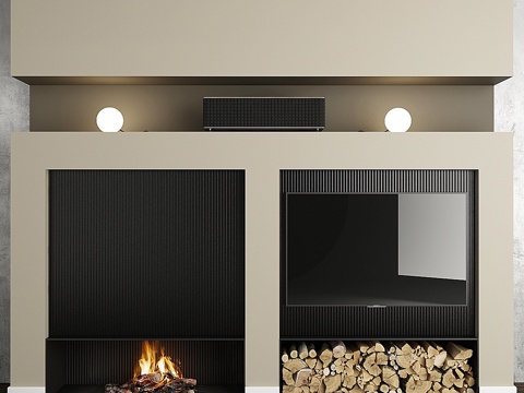  壁炉与装饰 273d模型 