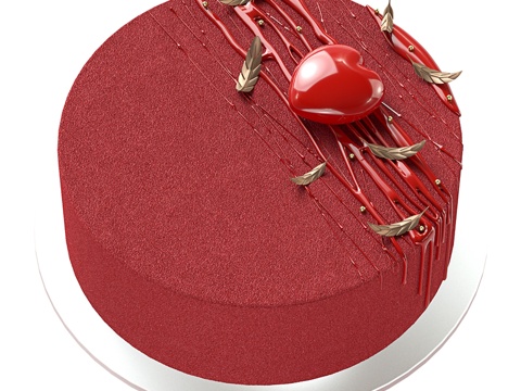  红蛋糕3d模型 
