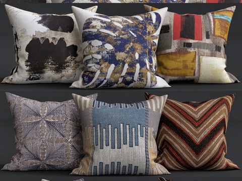  装饰靠垫3d模型 