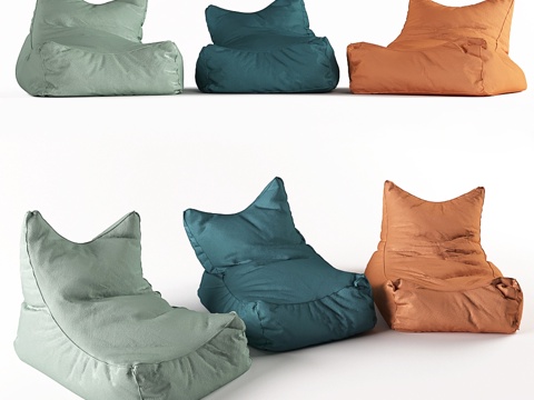  休闲靠椅-休息袋3d模型 