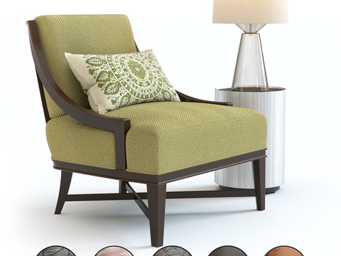  Baker Nob Hill休闲椅3d模型 