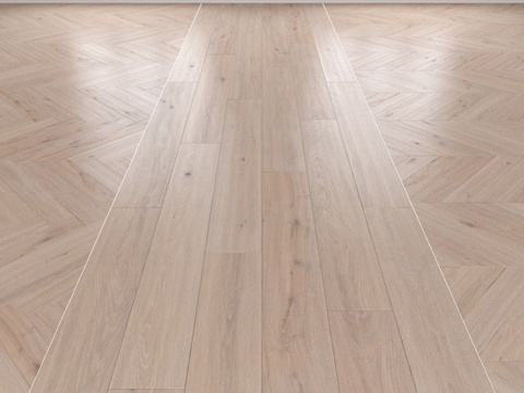  橡木镶板地板，三种款式：人字形、直线形、V形3d模型 