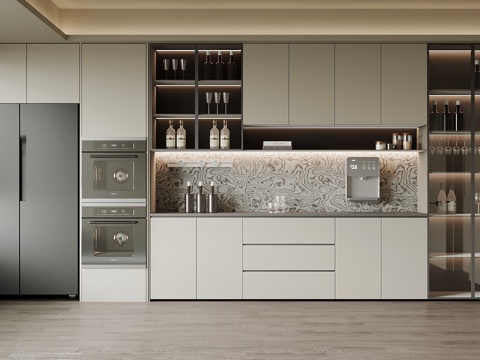  现代酒柜3d模型 