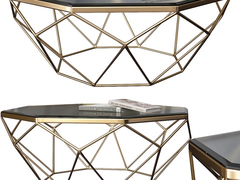  Mystique玻璃面咖啡桌3d模型 