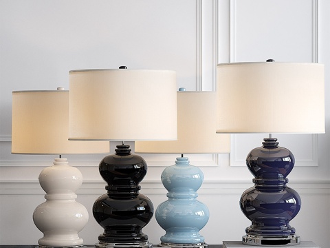  陶器仓库ALEXIS陶瓷台灯底座3d模型 