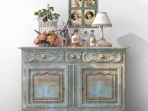  普罗旺斯风情装饰套装3d模型 