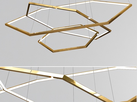  Vesanto几何吊灯3d模型 