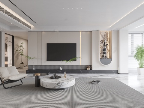 轻奢平层样板间 最新全套施工图 效果图合集cad施工图