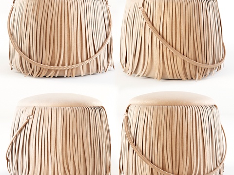  流苏装饰坐凳3d模型 