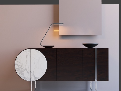  巴克斯特抽屉柜3d模型 