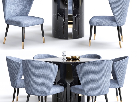  Minotti 椅与桌3d模型 