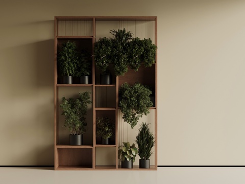  现代花架su模型 