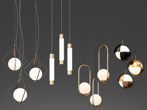  新款吊灯系列3d模型 