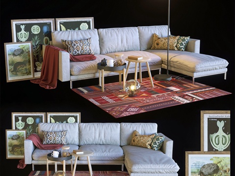  Hülsta + IKEA沙发组合3d模型 