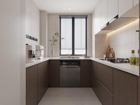  现代厨房  厨房电器 洗碗机3d模型 