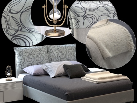  Greco Strom优雅床具3d模型 