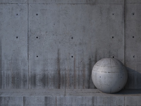  混凝土墙 783d模型 