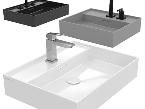 劳芬卡特尔系列洗手盆3d模型 
