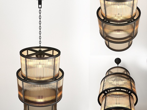  艾克霍尔茨棕榈枝枝形吊灯3d模型 