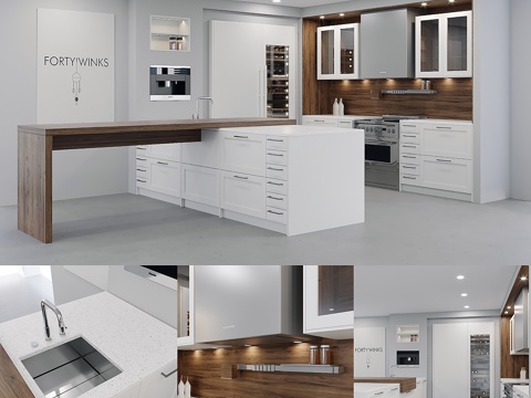  莱希特传统风格厨房3d模型 