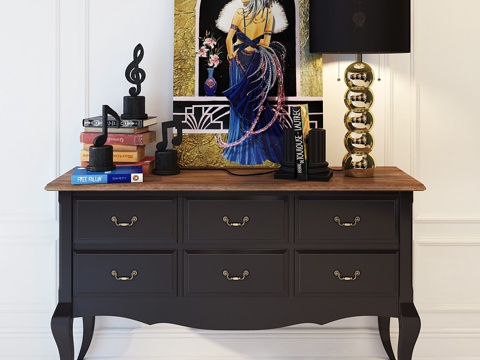  莱昂蒂娜边柜。杂物架3d模型 