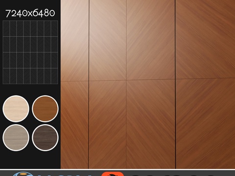  吸音装饰板4种，套装1083d模型 