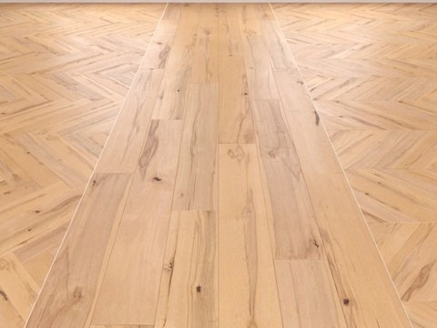  榉木浅色拼花地板三款。圣诞树，线性3d模型 