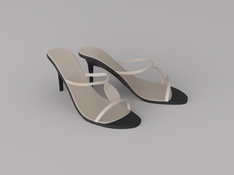  高跟鞋su模型 