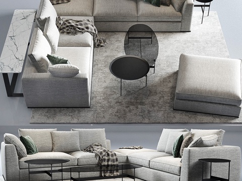  B&amp;B家具套装0043d模型 