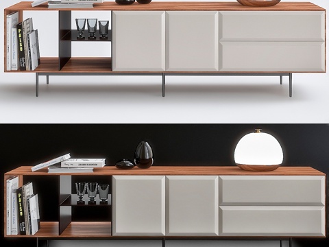  Minotti 边几3d模型 