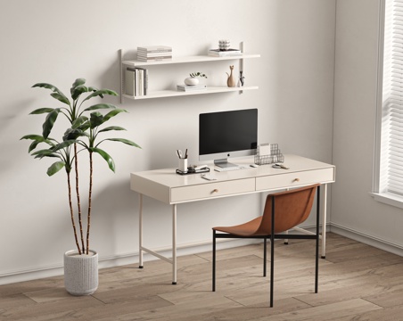  现代书桌su模型 