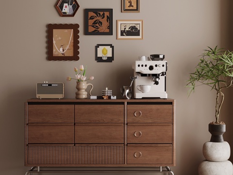 法式中古风玄关柜su模型